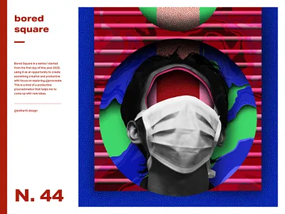 The Warrior | Square No. 44 2020 artwork circle corona design digital digitalart digitalartwork graphic lockdown mask procreate square