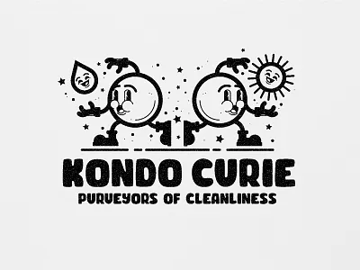 KC Light black black and white illustration branding cartoon character clean cuphead design earth fallout icon illustration jolly sun vintage water white