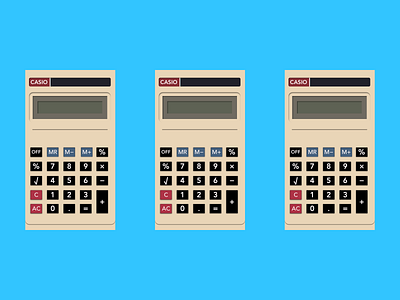 Vintage Casio Calculator casio calculator illustration sketch uxui vintage