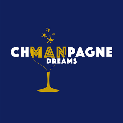 chMANpagne dreams branding design