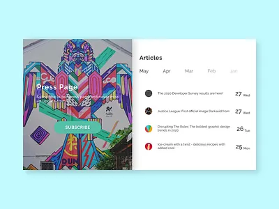 Press Page 100daysofui adobexd dailyui design ui