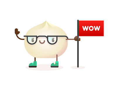 Wow Bao Mascots bao bowie character food illustration mascot restaurant vector