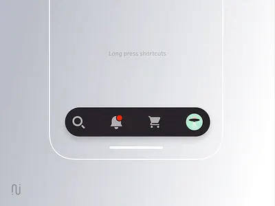 Tabbar long press shortcuts ae avatar clean concept creative experience interaction ios mobile orders profile shortcut sketch tabbar ui ux
