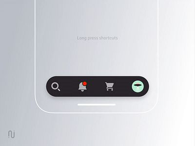 Tabbar long press shortcuts ae avatar clean concept creative experience interaction ios mobile orders profile shortcut sketch tabbar ui ux