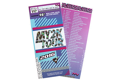 My2k print design ticketing tour vip