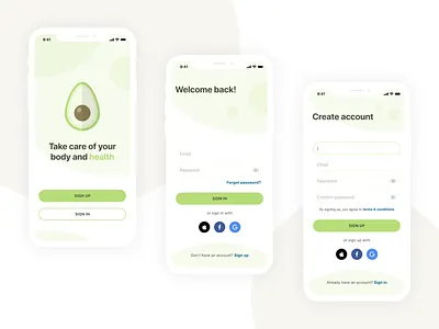 DailyUI 001 - Sign Up app daily ui design flat health ios ios app design ui user interface userinterface