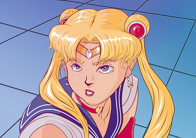 Sailor Moon Redraw Challenge challenge illustration moon redraw sailor sailormoon style