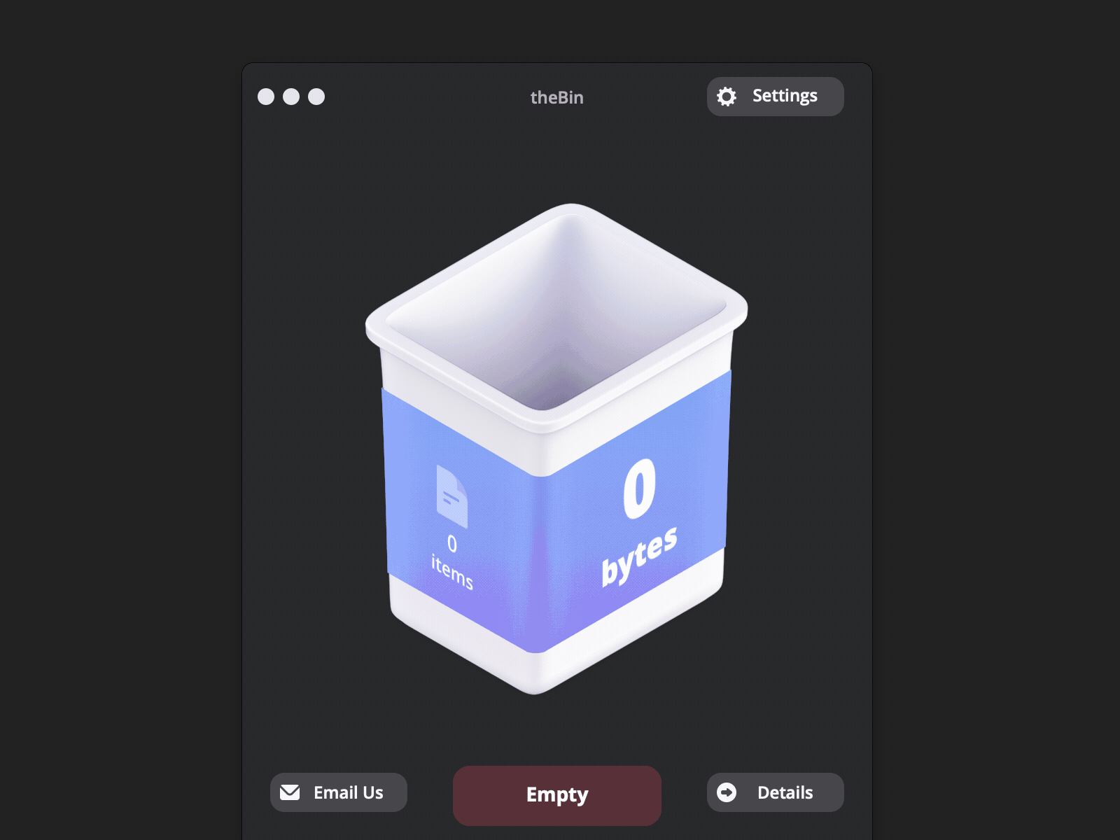 Trash Bin Animation animation app apple dark mode design empty gif illustration import interface mac macos preview red thebin trash trash can trashcan ui zhyvolupov