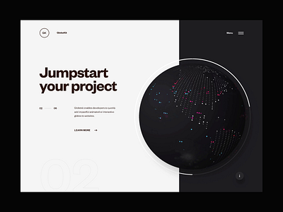 GlobeKit Website Refresh - FAQs Transition animation clean design faq globe interactive interface layout minimal transition ui ux web design webgl website