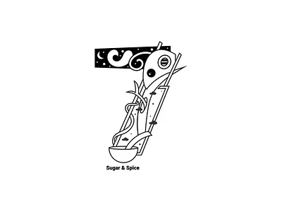 Seven 2d 36daysoftype 3d abstract art artwork conceptual art design illustration vector