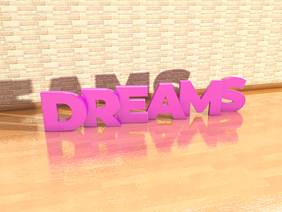 Dreams Shot 3D 3d 3d art 3d artist branding cinema4d cinemagraph clean layout design dreams euclidesdry graphic illustration minimal typography