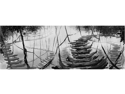 Pathways black and white concept ideation procreate rough rough sketch