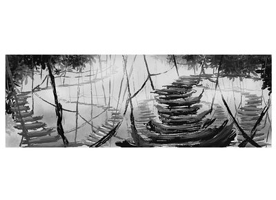 Pathways black and white concept ideation procreate rough rough sketch
