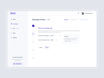 Mailing platform #1 - Riot app brand design brand identity dashboad dashboard dashboard app dashboard design dashboard ui design illustration logo mail mailbox navigation portfolio step step by step ui ux website