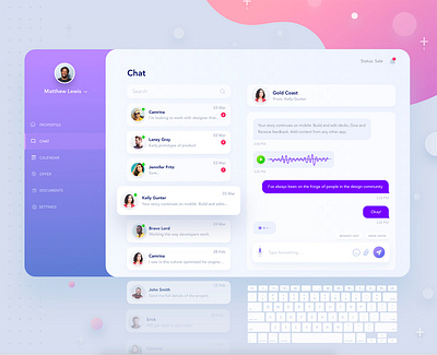 Chat dashboard screen design chat dashboard chat dashboard design chat dashbord screen chat web design chat web page chat web ui chating web screen clean design clean ui creative chat screen design illustration ui web