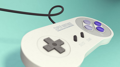 Super Nintendo Controller 3d cinema 4d modeling