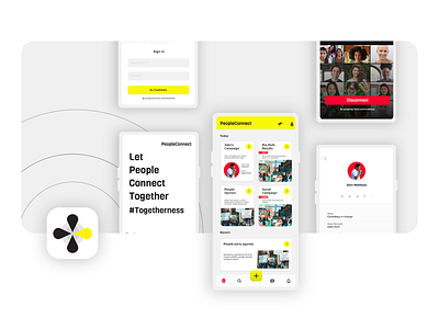 Visual identity and UI/UX for PeopleConnect App adclues media android app design app app design design farviz ios app design mobile app react native ui visual design