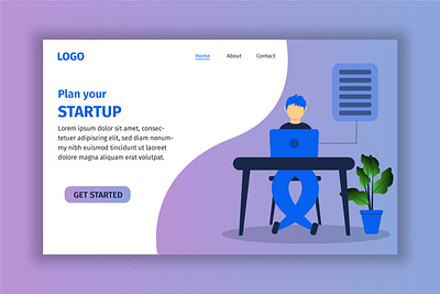 Startup Landing Page Design adobexduikit design illustration landing page design landing page ui photoshop psd template ui ui design uiux ux