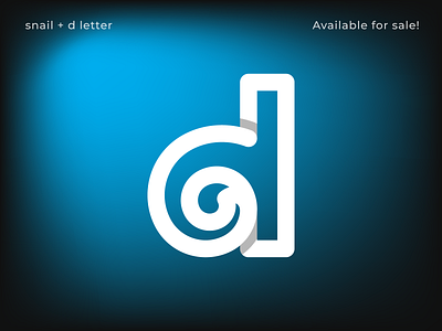 snail🐌 + letter d animal brand identity d d letter icon line logo logo concept logomark minimal nature simple snail