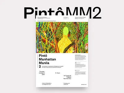 Pintô Manhattan Manila 2 poster design branding design exhibition poster founders grotesk museum branding pinto poster poster design print typogaphy