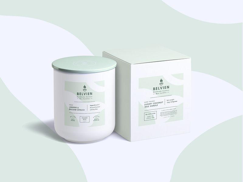 Belvien Candles Packaging #2 brand brand identity branding candle candle branding candle company candle packaging logo minimal modern monoline packaging packaging design packaging mockup