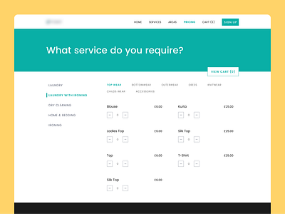 Laundry Website Design clothes design dry cleaning ecommerce illustration interface ironing landing page landing page ui laundry ui ux vector web website