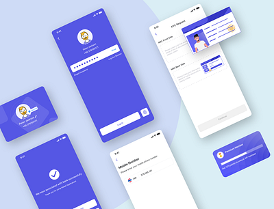 Customer Verification - KYC | Mobile App card character clean creditcard design login minimal minimalist mobile app mobile design payment product design ui ux verification verify wallet