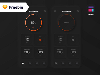 Neomorphism UI Dashboard App Dark Mode admin dashboard dark theme dashboard free downloads freebies neomorphic neomorphism sketch freebie skeuomorphic skeuomorphism