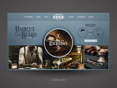 Landing Page Babershop design freelancer germany hamburg homepage landingpage screendesign ui webdesign