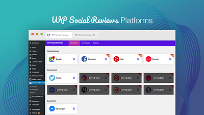 Free WordPress Plugin WP Social Reviews : Platforms design free plugin reviews social wordpress