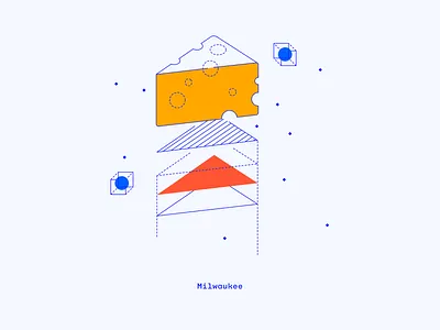 Milwaukee cheese design dimensional illustration location milwaukee