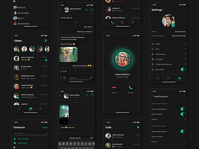 WhatsApp Neumorphic Redesign Concept app app redesign dark app dark mode dark theme message message app mobile mobile app mobile ui neumorph neumorphic redesign redesign concept skeuomorph ui ui design uiux user interface whatsapp