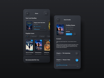 Neomorphism Reading Book App 3d app book clean dark mode dark ui design exploration mobile app neomorphism productivity reading app skeumorphism ui uiux ux