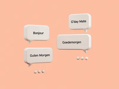 HI 3d blender bubbles chat octane render text