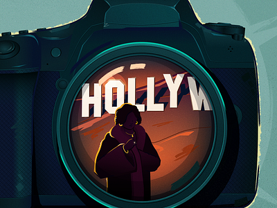 Hollywood Con Queen camera dslr editorial illustration hollywood illustration illustrator lens podcast art