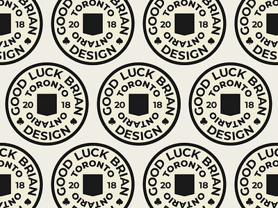 Good Luck Brian Badge badge badge design brand identity branding logo design lucky coin poker chip typography