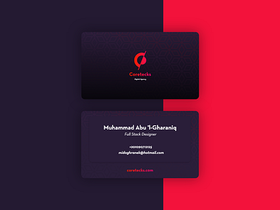 Coretecks Business Card adobe xd branding design icon illustration illustrator logo