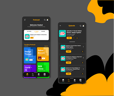 Podcast app app design application design podcast podcast ui ux ui ux