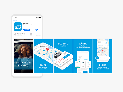 car2go (now Share Now) Appstore Optimization appstore car2go