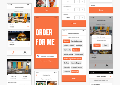 Order For Me app design flat mobile mobile app mobile app design mobile design typography ui ui design uiux ux