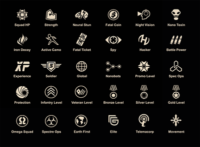 Sci-fi Icons design icon design iconography ui