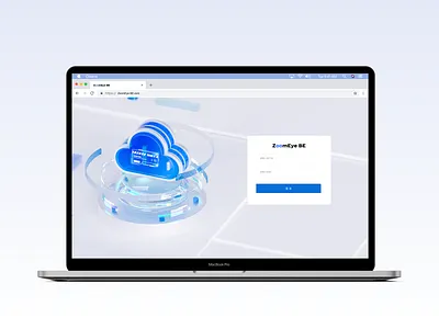 To B product login page 3d branding login ui