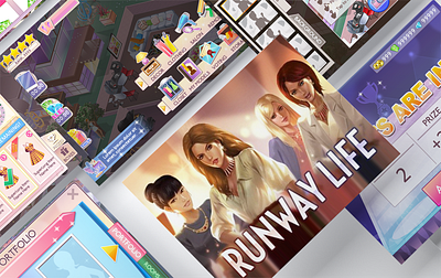 Runway Life Fashion Game app design game art iconography illustration ui ux