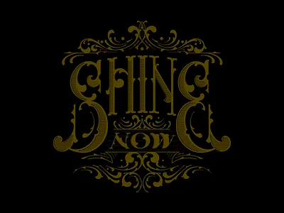 Shine Now design drawing flat handdrawn illustration lettering logo typography vector vintage
