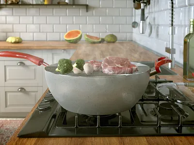 Classic kitchen 3d design app branding creative design illustration logo typography ui ux website