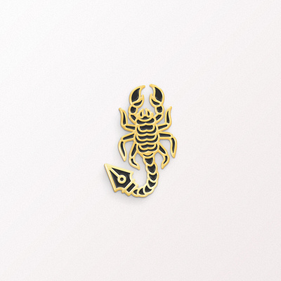 Scorpion Pin Mockup illustrator mockup pen tool photoshop pin scorpion