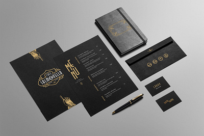 ASOUE: Cafe Salmonella Menu and Stationary art deco book book series brand identity branding dark drink food logo luxury menu print restaurant retro typography vintage wine