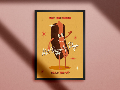 Snack Attack Series 1950s 1960s affinity affinity designer graphic design hoodfonts hot dog illustration intermission mid century midcentury modern palm canyon drive retro retro design retro font snacks