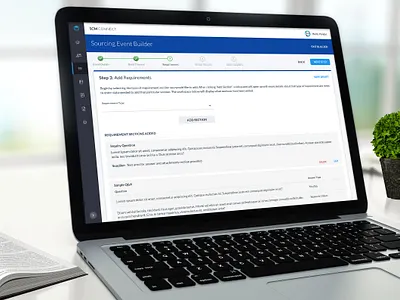 RFx Event Builder enterprise application product design prototype rfx tool ui design ux design