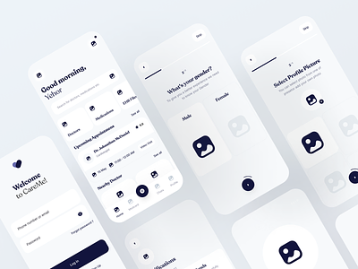 💉 CareMe App Wireframing android app app design application boro concept design thinking health interface ios medical minimal onboarding product skeleton startup ui ux ux design wireframes